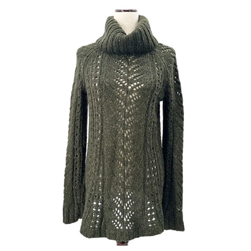 Anthropologie Sleeping on Snow Eldora Sweater Green Size Small